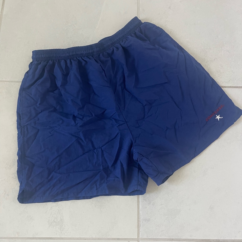 Vintage Converse Made In the USA Navy Blue Athletic Shorts Size Large